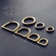 纯铜纯黄铜精抛光无缝实心结实圆环D环手工皮具DIY箱包五金配件