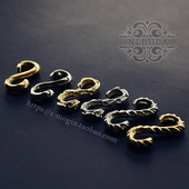 冲冠 纯铜白铜黄铜精抛实心百搭S钩S勾手工DIY手环手镯裤 链财布链