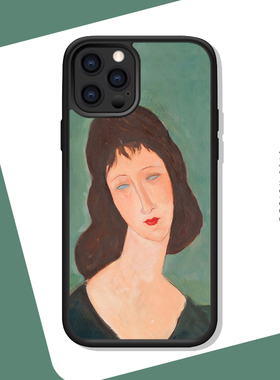 莫迪里阿尼绿色清新适用于iphone16Pro MAX/15/14/13美术冷淡风苹果华为Mate60小米OPPO一加vivo手机壳