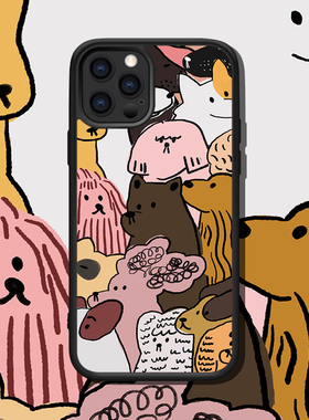 可爱狗狗呆萌腊肠狗适配iPhone14Pro MAX/13/12/X卡通苹果XS荣耀OPPO小米13Ultra华为Mate50个性vivo手机壳