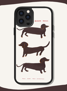 腊肠犬ins风可爱狗狗艺术适用iphone15 14 13Pro MAX油画风小动物华为P60小米苹果OPPO一加vivo手机壳