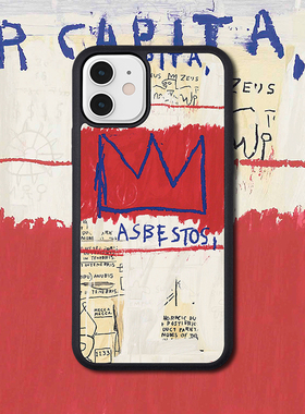 巴斯奎特街头涂鸦艺术适配iPhone XR苹果XS MAX/13Pro防摔17Pro手机壳6Pro Max手机保护套15华为Mate80