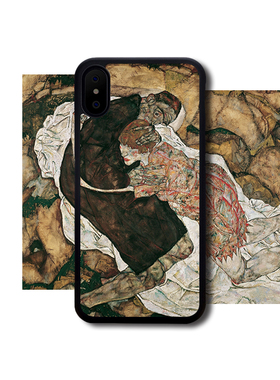 席勒死神与少女适配苹果XS MAX美术手机壳iPhone XR/8plus/11华为17Pro Max创意16pro手机套