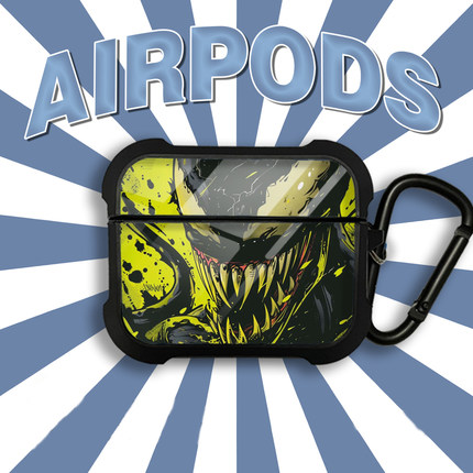 DC毒液创意潮男酷新品华强北保护壳适用AirPods pro保护套苹果1/2/3/4/5代耳机壳airpods 4新品无线硅胶防摔