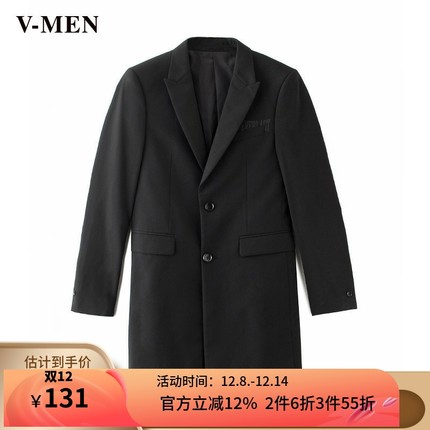 VMEN威曼秋冬新款潮流时尚男长款西服休闲西装男西服831866311