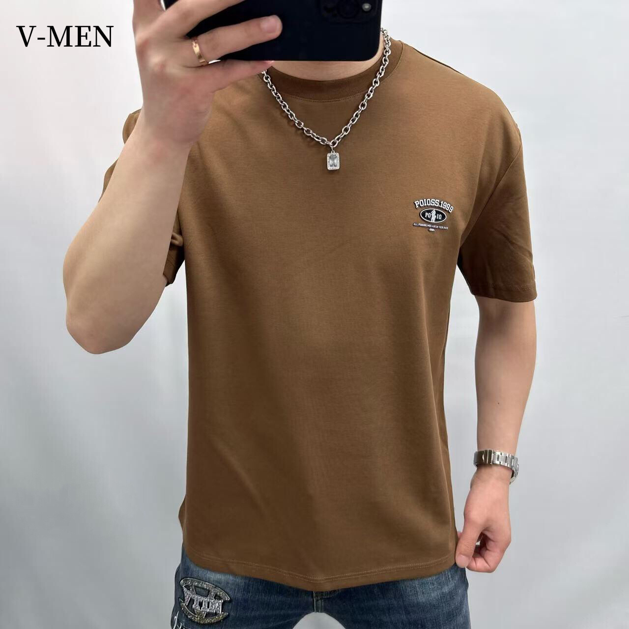 威曼男士夏季圆领短袖T恤休闲