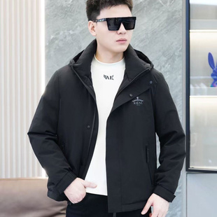 VMEN威曼冬季新款男士连帽羽绒服外套时尚保暖90绒男装白鸭绒上衣