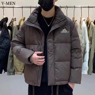 VMEN威曼冬季白鸭绒羽绒服男修身韩版外套男款潮牌潮流立领保暖