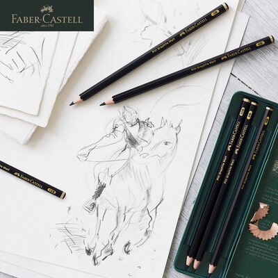 辉柏嘉高考哑光素描铅笔hb2b素描美术专用铅笔绿辉FABER CASTELL