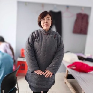 中式文艺表演复古棉袄偏襟盘扣立领纯棉花手工民族风个人团购定制