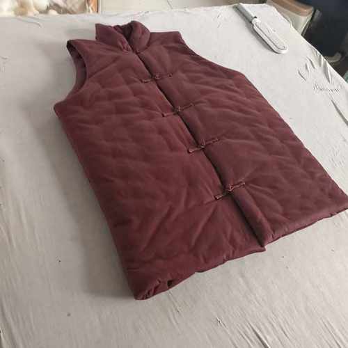 长款马甲棉花手工定做对襟盘扣