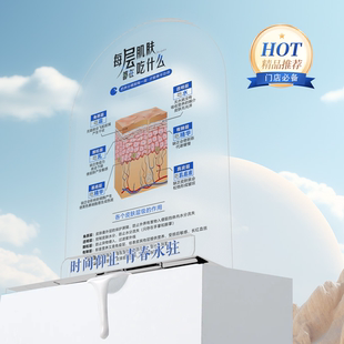 皮肤管理美妆店摆件门店摆件护肤知识摆件皮肤层级吃什么分层抗衰