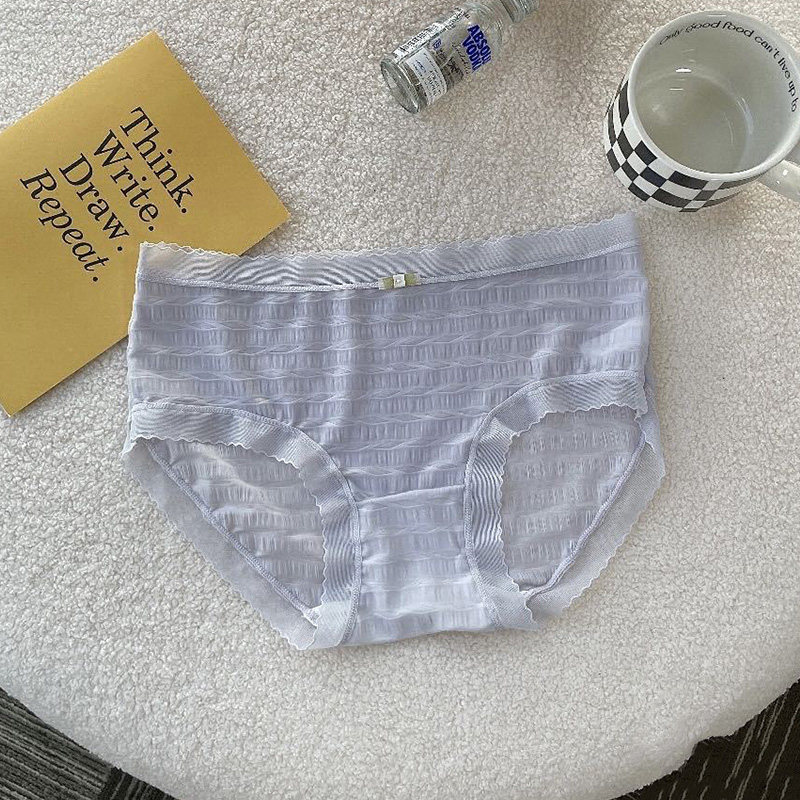 诗曼芬正品s14102纯欲中腰舒适冰丝蚕丝抗菌裆夏季薄款三角内裤头