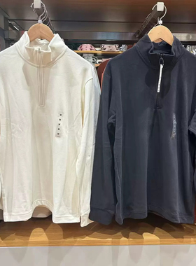 URAZ！摇粒绒半拉链T恤！柔滑弹力套头衫长袖打底衫秋冬款l481184