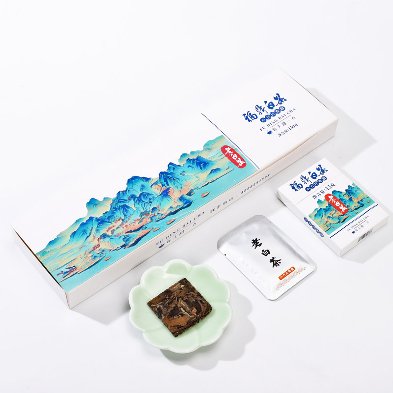 福鼎老白茶小饼干茶叶礼盒装送礼