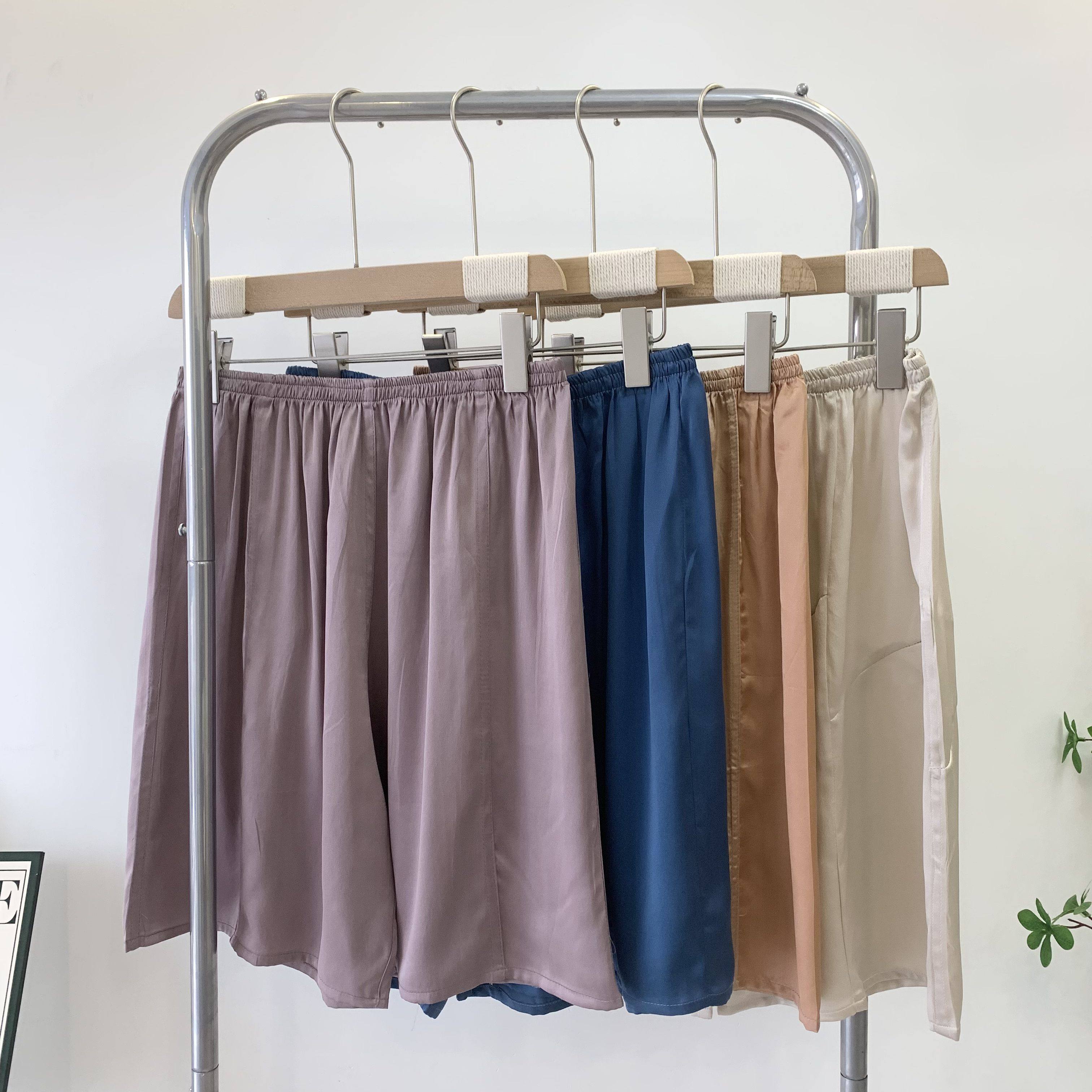 特价100%桑蚕丝真丝男裤夏季裤子大码五分裤宽松可外穿短裤沙滩裤