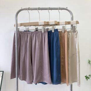 真丝五分裤男女可穿百分百桑蚕丝男短裤凉爽透气休闲裤夏季