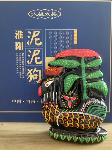 河南特产 淮阳泥泥狗 官上加官 特色手工艺品 非遗艺术 摆件 包邮