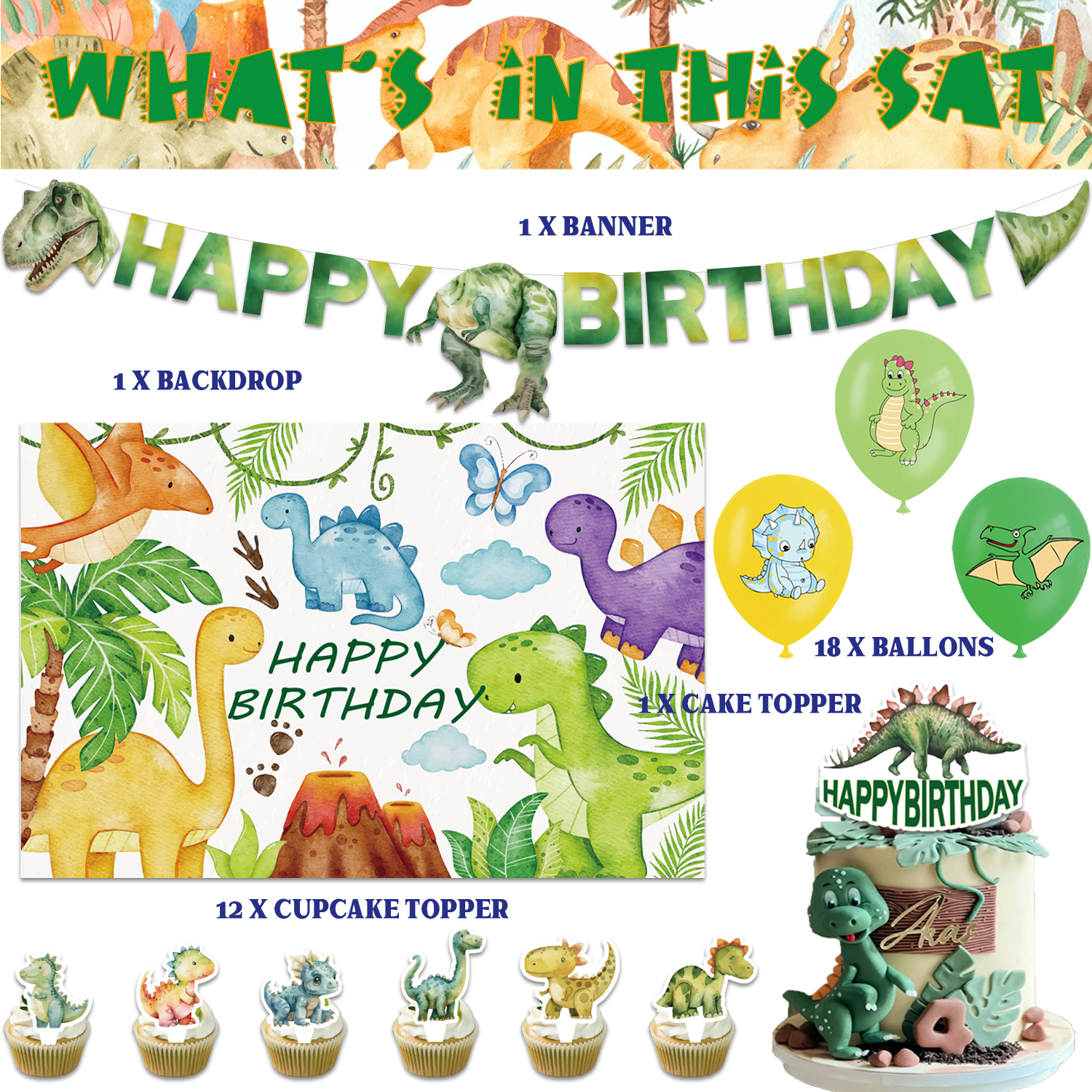 恐龙主题生日儿童派对布置