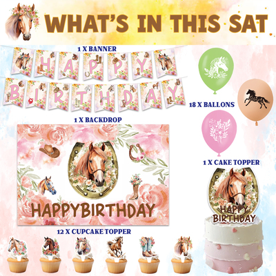 小马主题布置生日蛋糕气球礼物甜品台装饰女仪式感派对背景墙布置