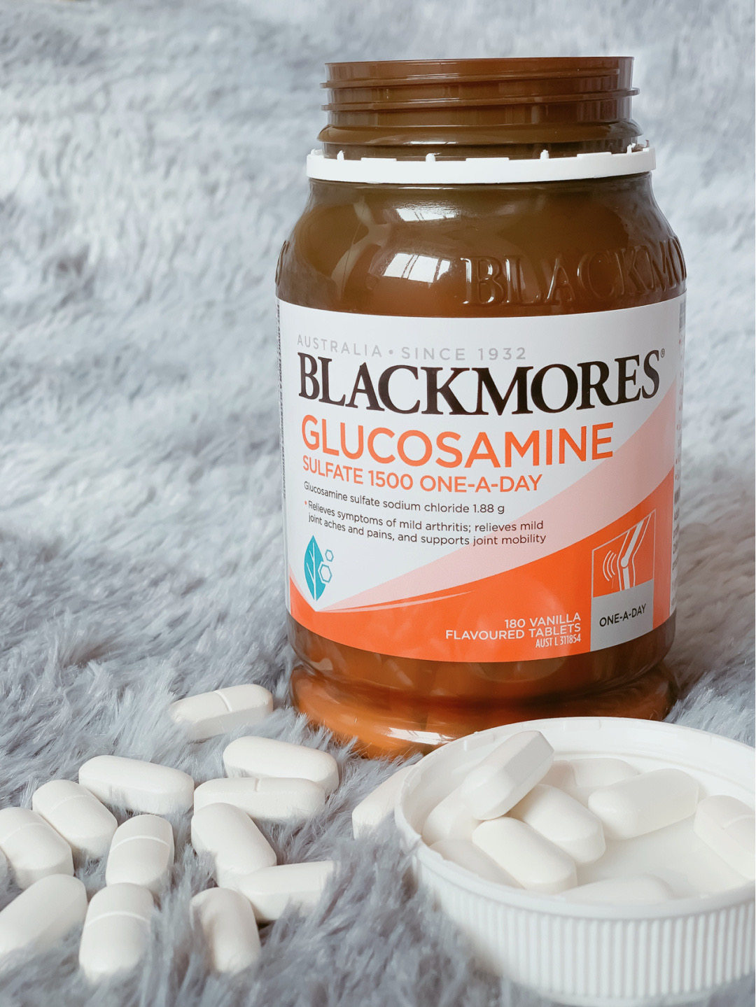 新西兰直邮blackmores 澳佳宝氨糖软骨素维骨力 关节灵1500mg 180