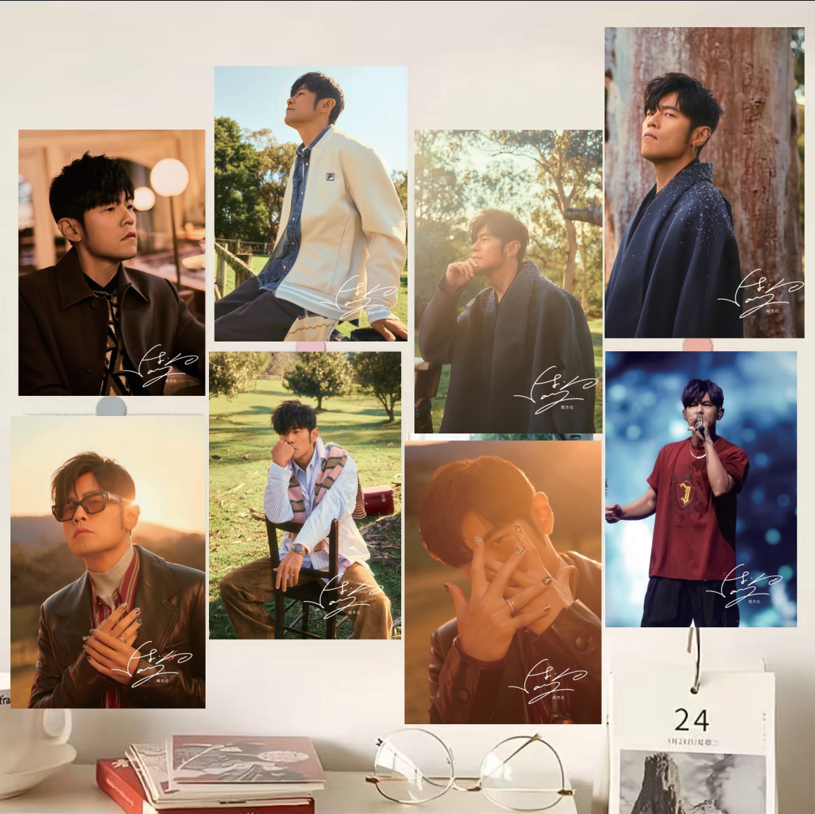 周杰伦墙贴大张写真照片壁纸高颜值周边应援海报房间卧室墙贴装饰