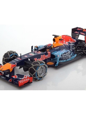 Minichamps 迷你切 1/18 红牛 车队 F1 RB7 防滑链轮胎 雪地