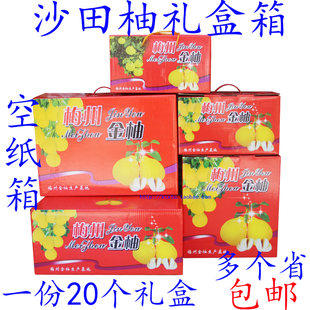 梅州沙田柚金柚纸箱梅州红心蜜柚正宗沙田柚礼盒三红红肉蜜柚纸箱