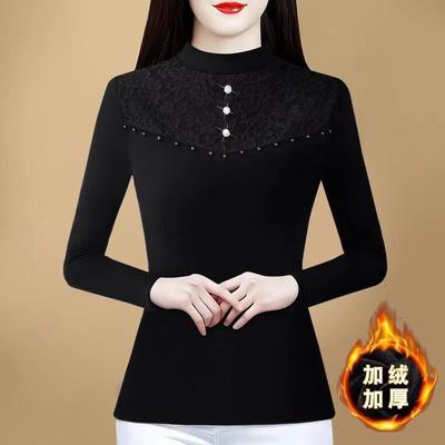 半高领德绒打底衫女秋冬新款