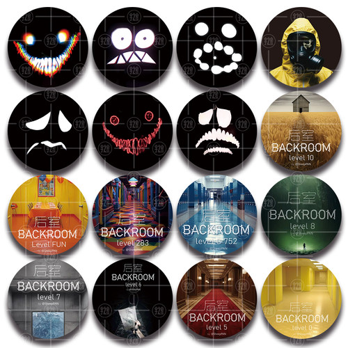 The Backrooms后室周边徽章微笑者收藏胸针旅行者悲魇 响魇 笑魇