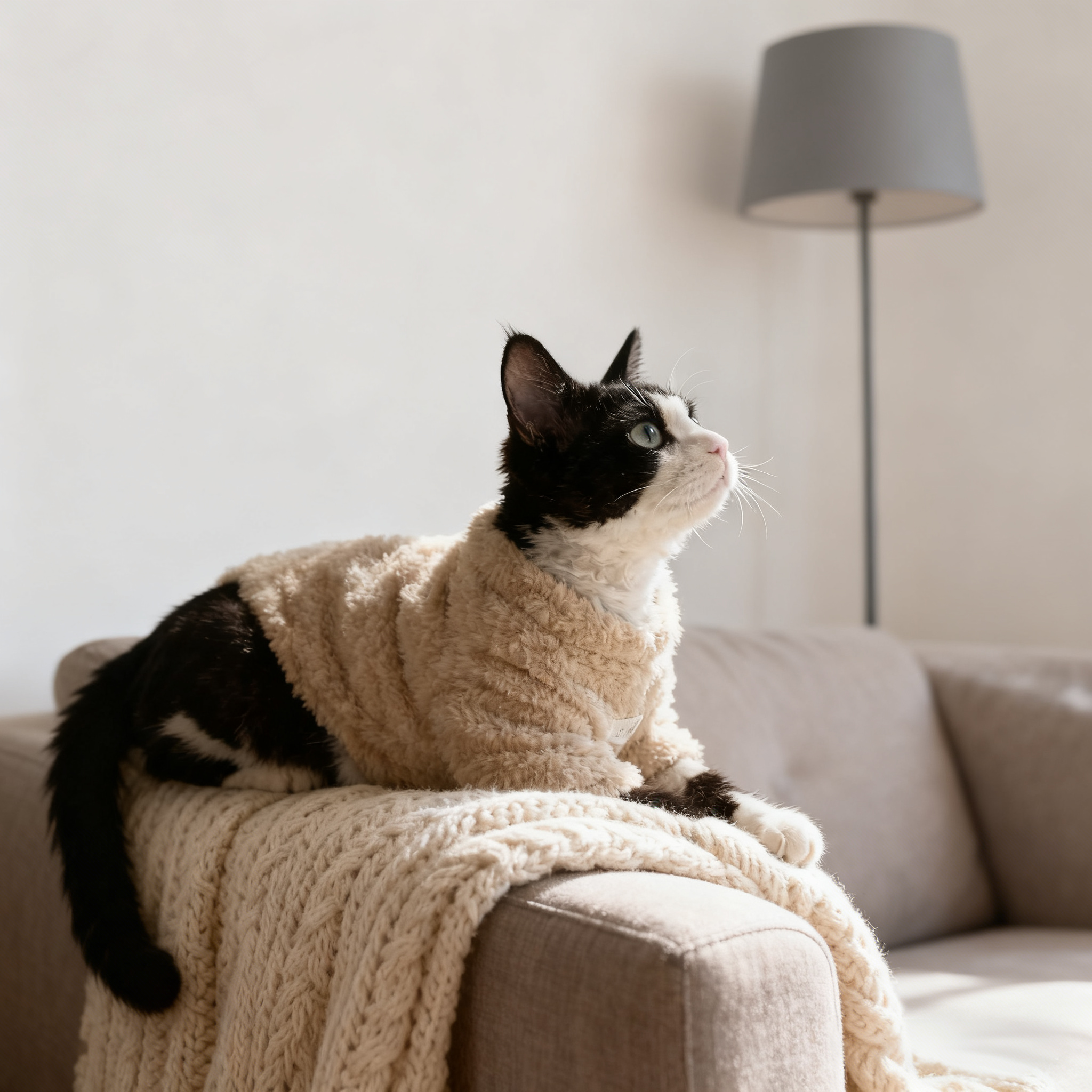 短毛猫冬装毛绒保暖衣 英短田园猫专属 软萌亲肤不粘毛宠物居家服