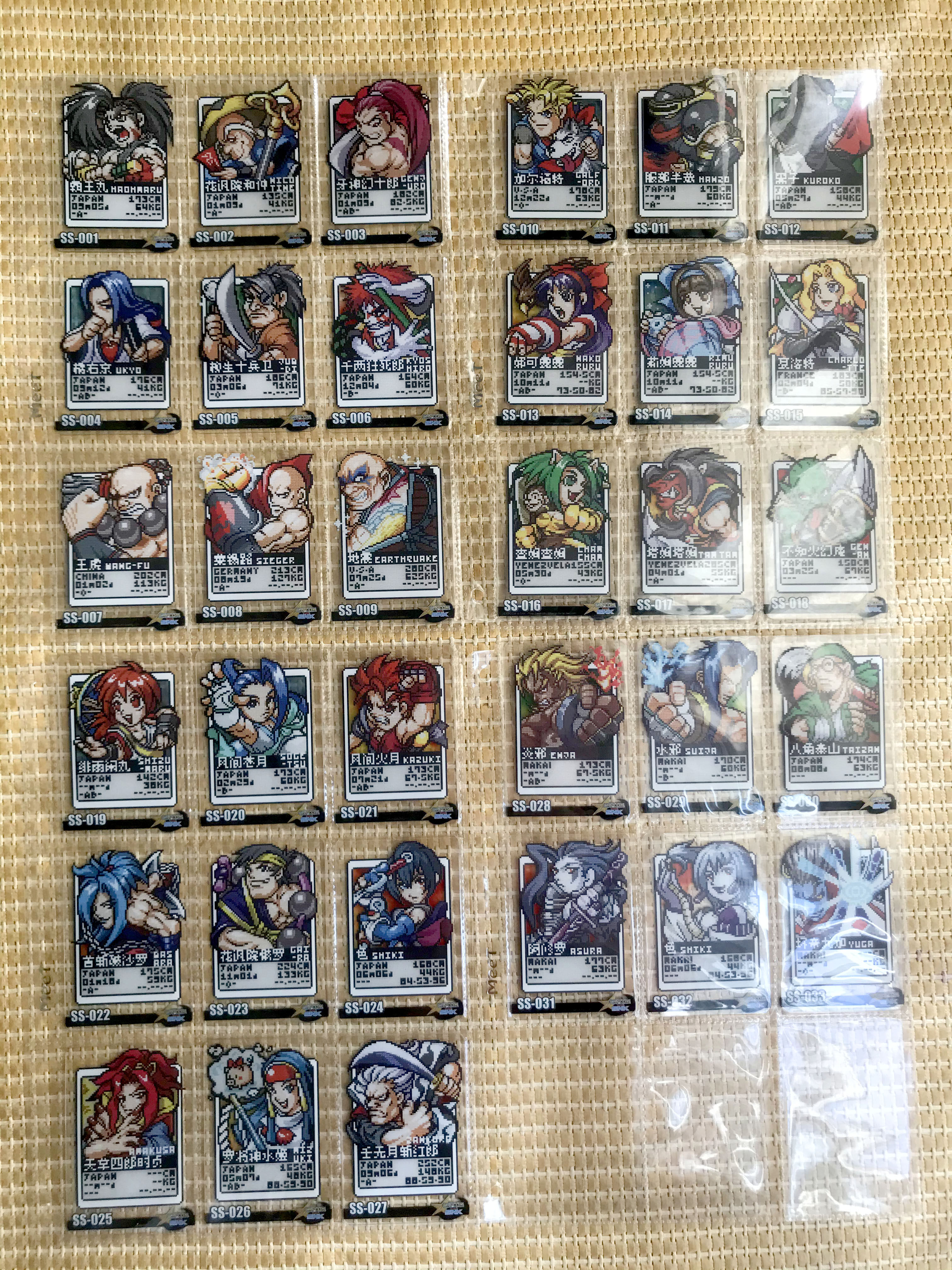 CRToys 侍魂 透明 像素 收藏卡 33张