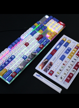 高达主题PBT 腹灵fl980 f96键帽微光xda98配列rk68860ikbcc104F11