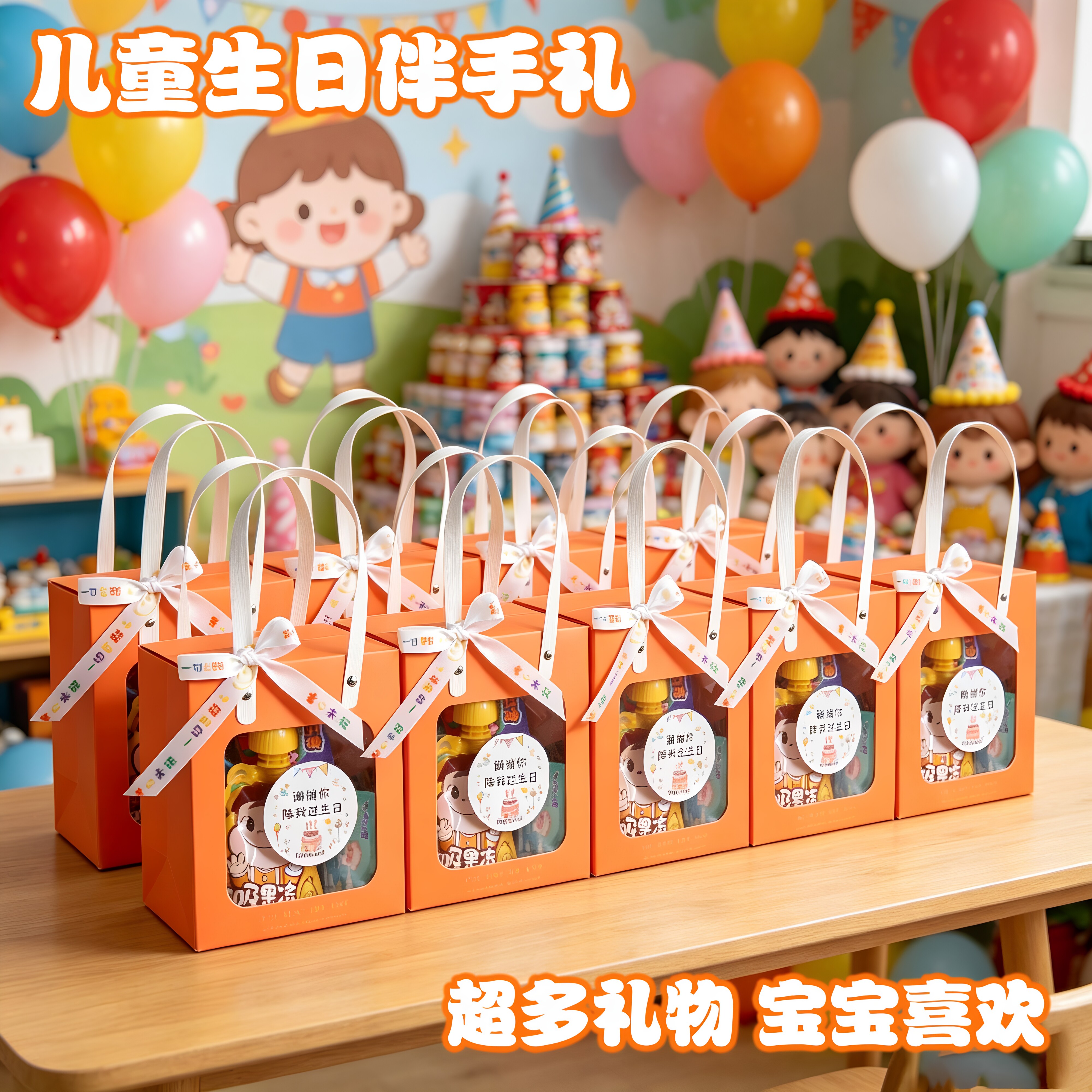 幼儿园生日回礼分享礼盒批发礼袋