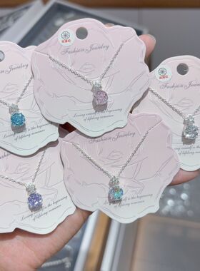 卡娜米娜 雪花仿锆石仿玫瑰切项链 温柔风时尚轻奢设计锁骨链