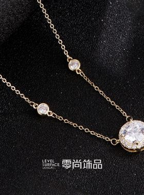 满钻太阳花项链女高级感轻奢小众设计感新款爆款情人节礼物送女友