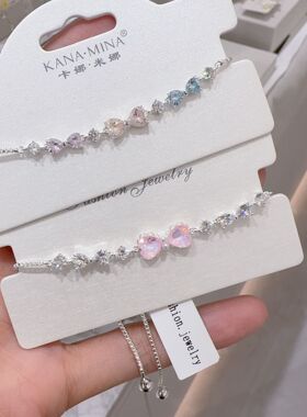 卡娜米娜新款优雅精美蝴蝶结轻奢抽拉式高级感手链日常通勤手饰