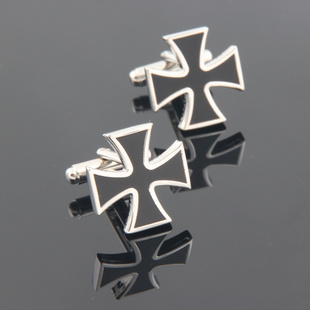 优质法式袖扣袖口袖钉 男士cufflinks 品牌类袖扣 德军铁十字勋章