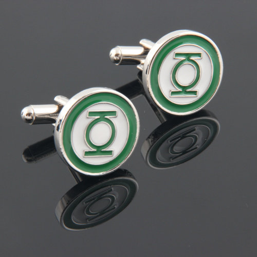 法式袖扣袖钉 男士cufflinks Superhero绿灯侠 Green Lantern