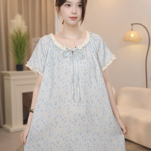 甜美风家居服可外穿睡裙 板栗小姐 云裳碎花 2025年新款 女夏季
