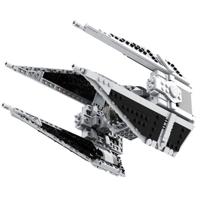 520PcsMOC星球大战经典拦截器(TIE/IN interceptor)拼装积木玩具