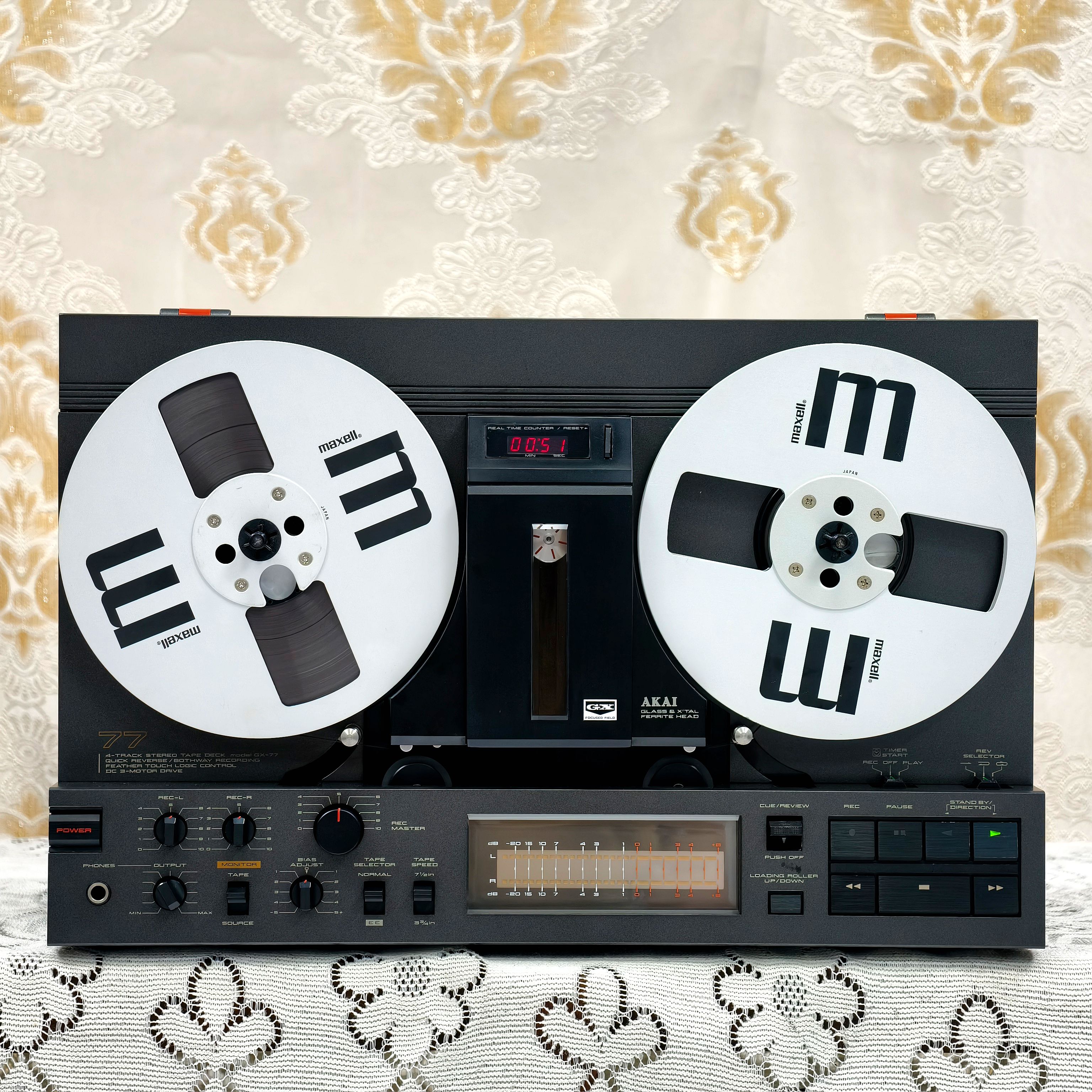 原装进口发烧音响 AKAI / 雅佳 GX-77七寸 开盘机 4轨 双向播放