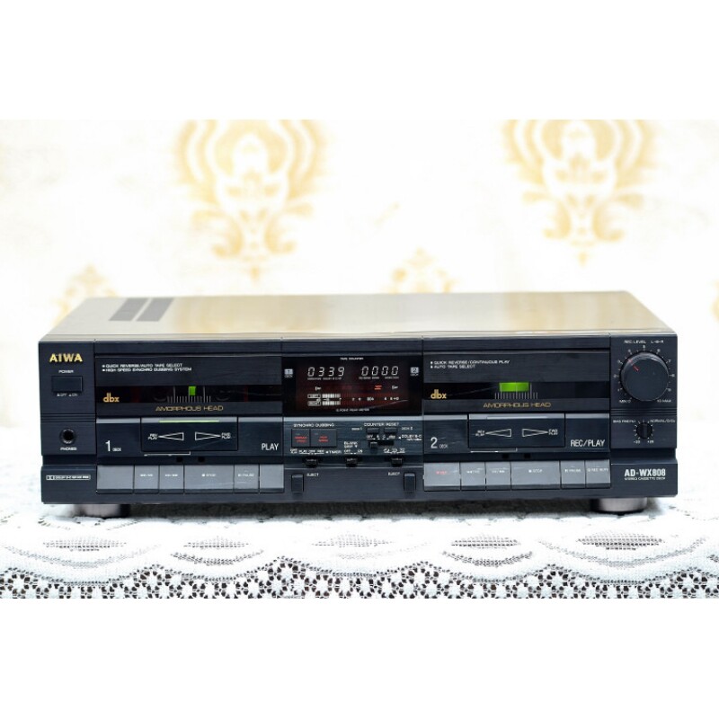 爱华 AIWA AD-WX808双卡卡座 录放 磁带机电源100伏