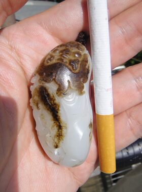籽料把件钟馗新疆和田玉