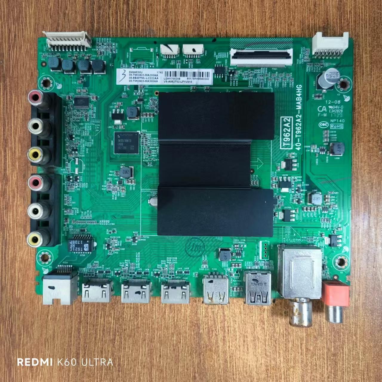 原装TCL D49A630U电视主板40-T962A2-MAB4HG配屏LVU490ND1L测好发