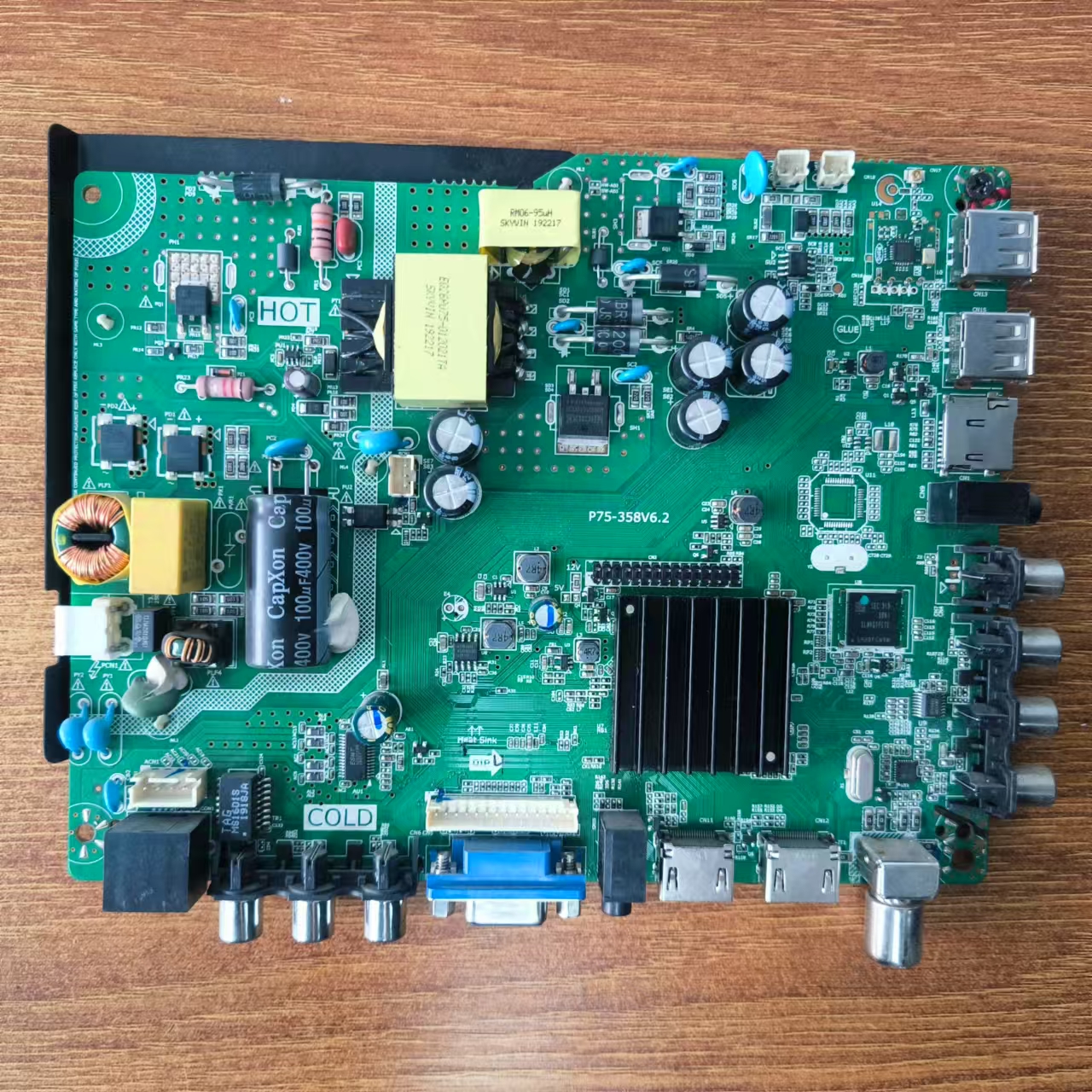 原装组装机 电视主板P75-358V6.2-B 35-57/600MA 75W屏P750GT01-1