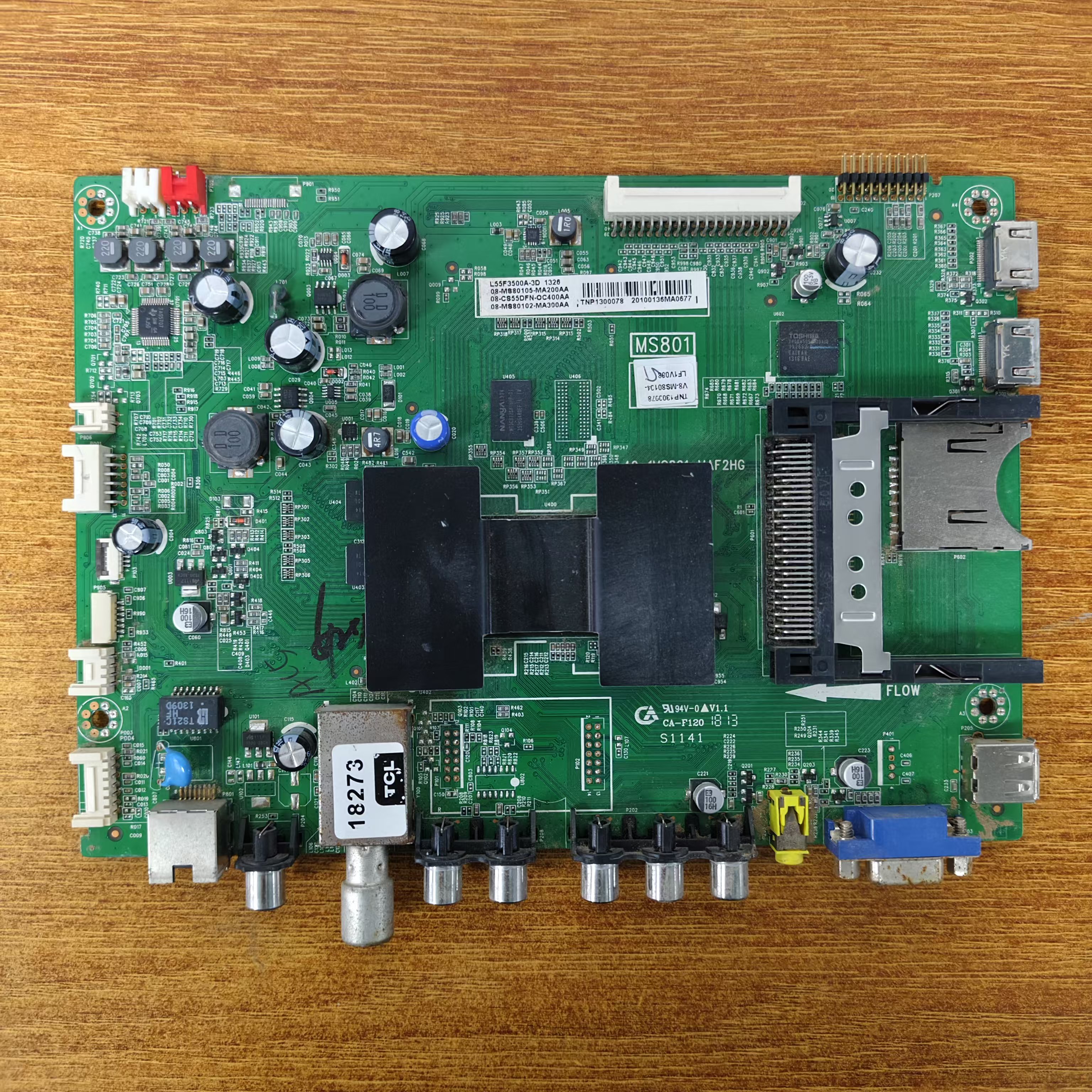 原装现货TCL L55F3500A-3D主板40-1MS801-MAF2HG屏LVF550SE3L测好