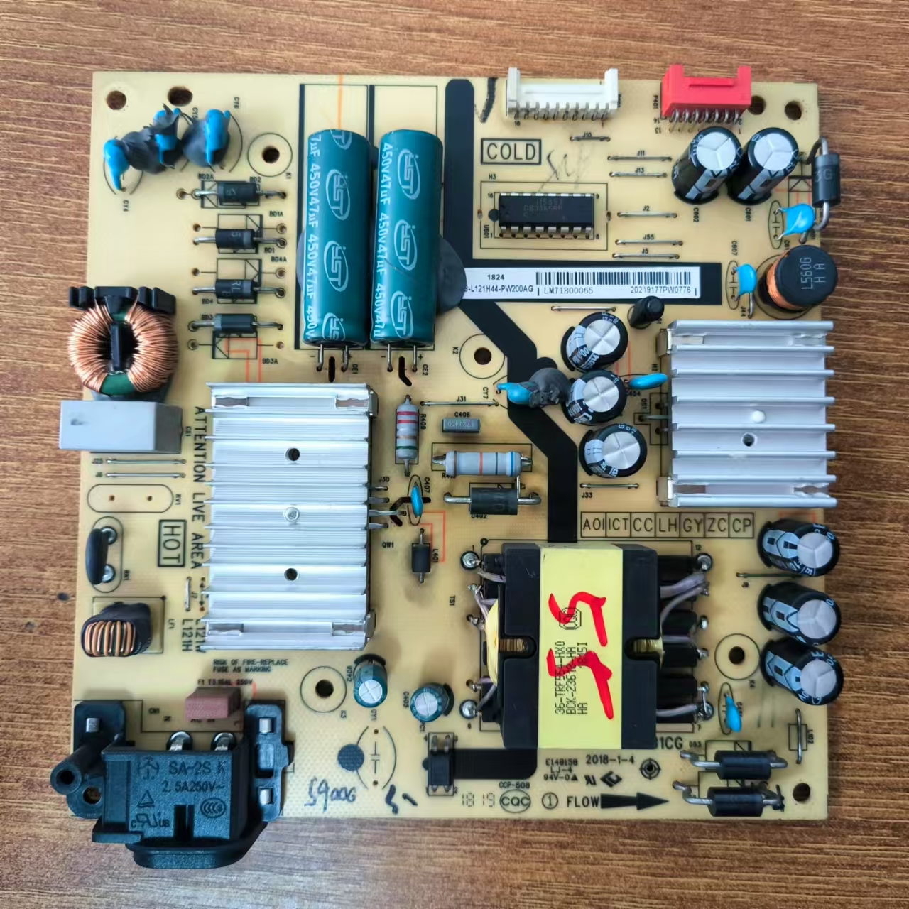 原装 TCL 55P6 电视电源板 40-L121H4-PWB1CG 08-L121H44-PW200AG