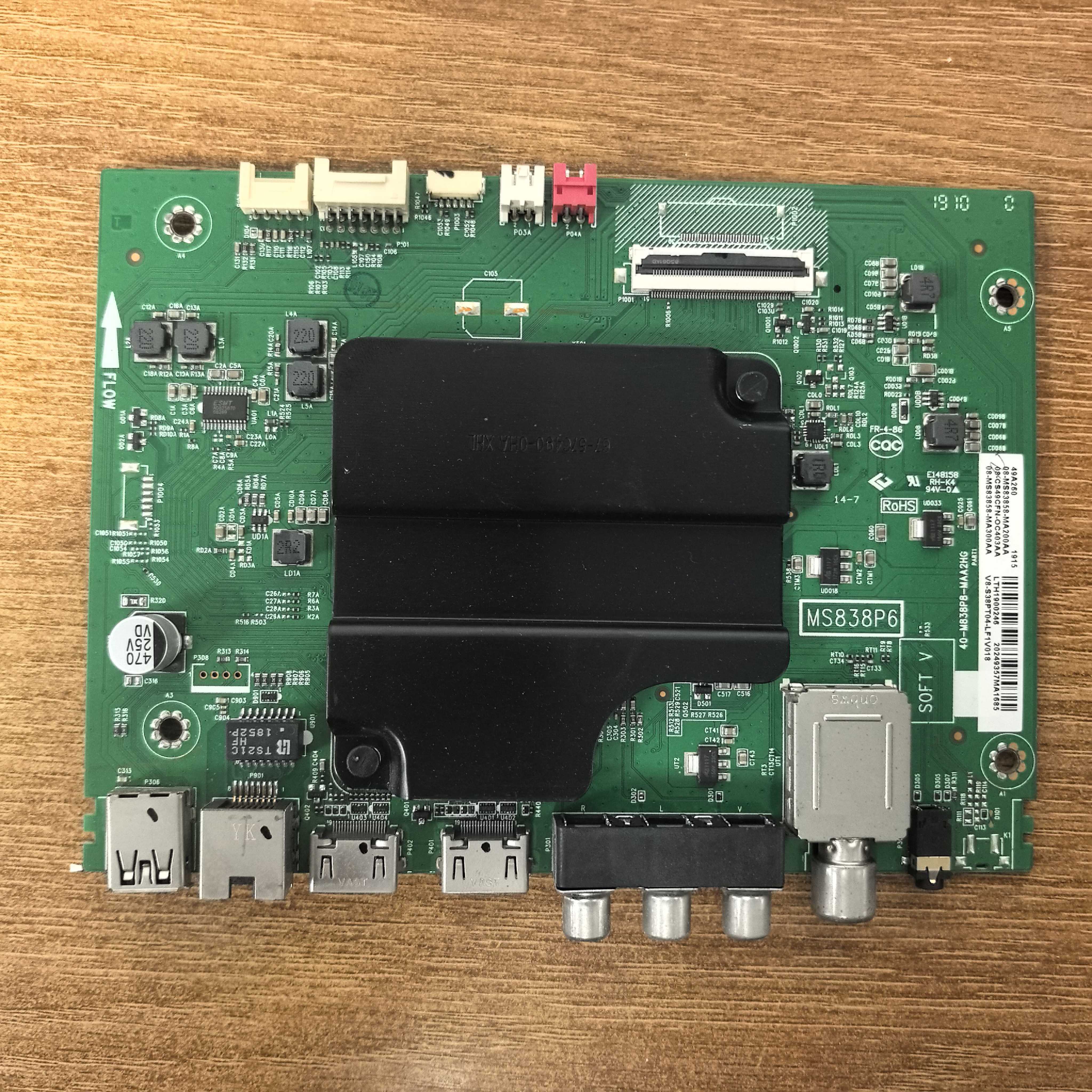 原装TCL 49A260主板40-M838P8-MAA2HG MS83858屏LVF490NDEL实拍图