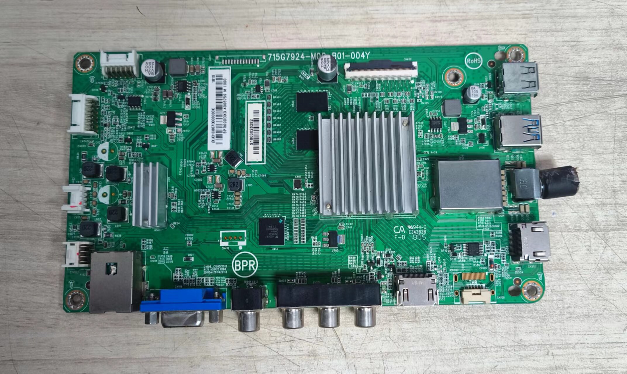 原装飞利浦50PUF6061/T3电视主板715G7924-M0G-B01-004Y现货配屏 - 实物图